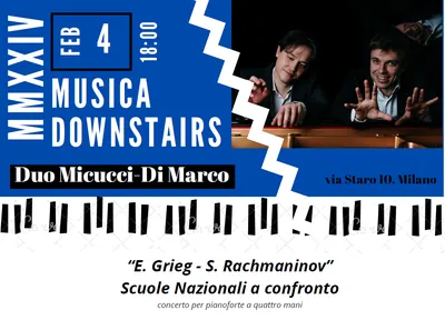 La locandina: Recital a quattro mani per «Musica Downstairs»